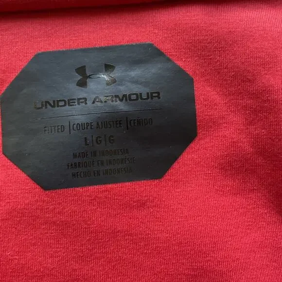 UNDER ARMOUR Full Zip Hooded Jacket Mens Sz Large Red - Picture 3 of 5